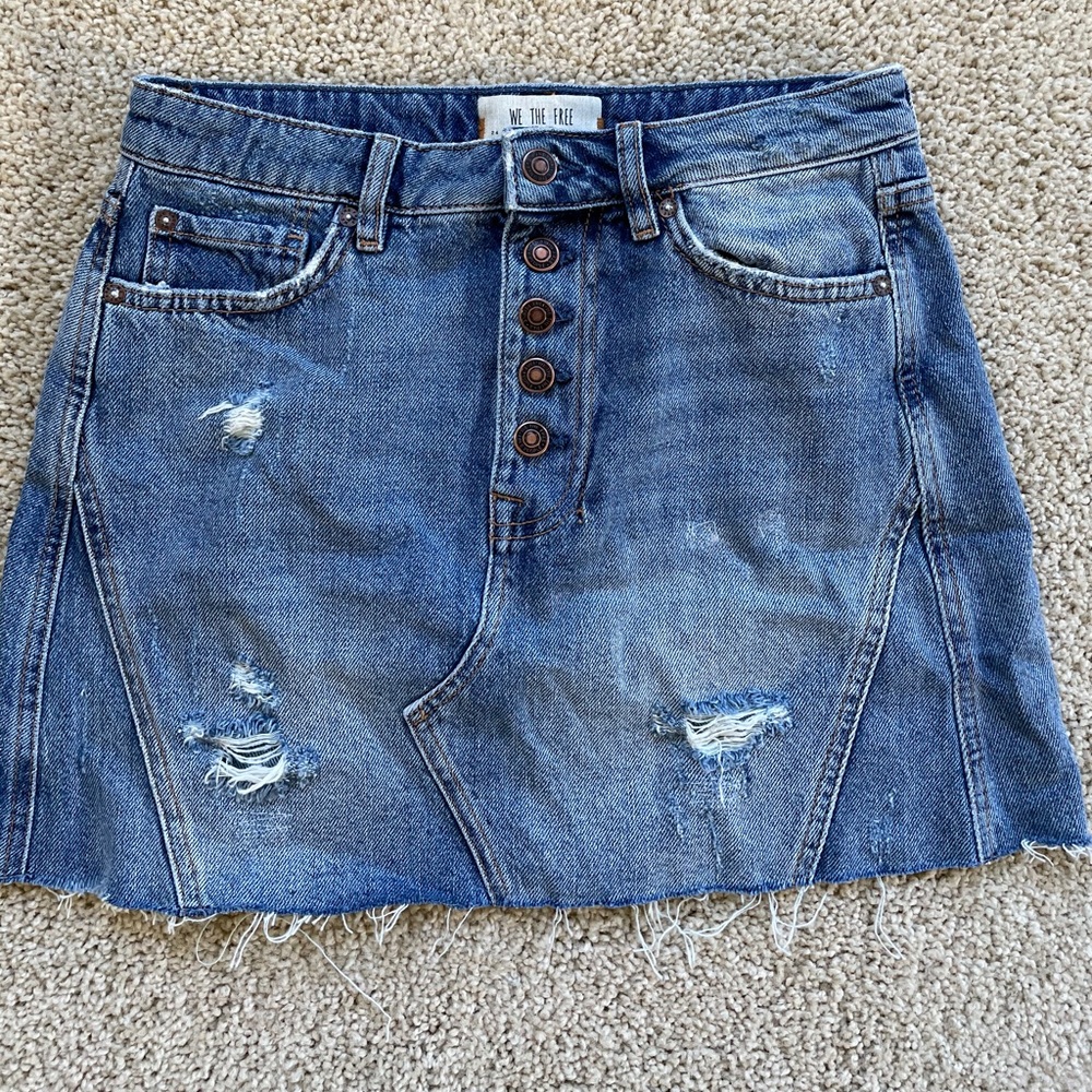 Free people denim skirt